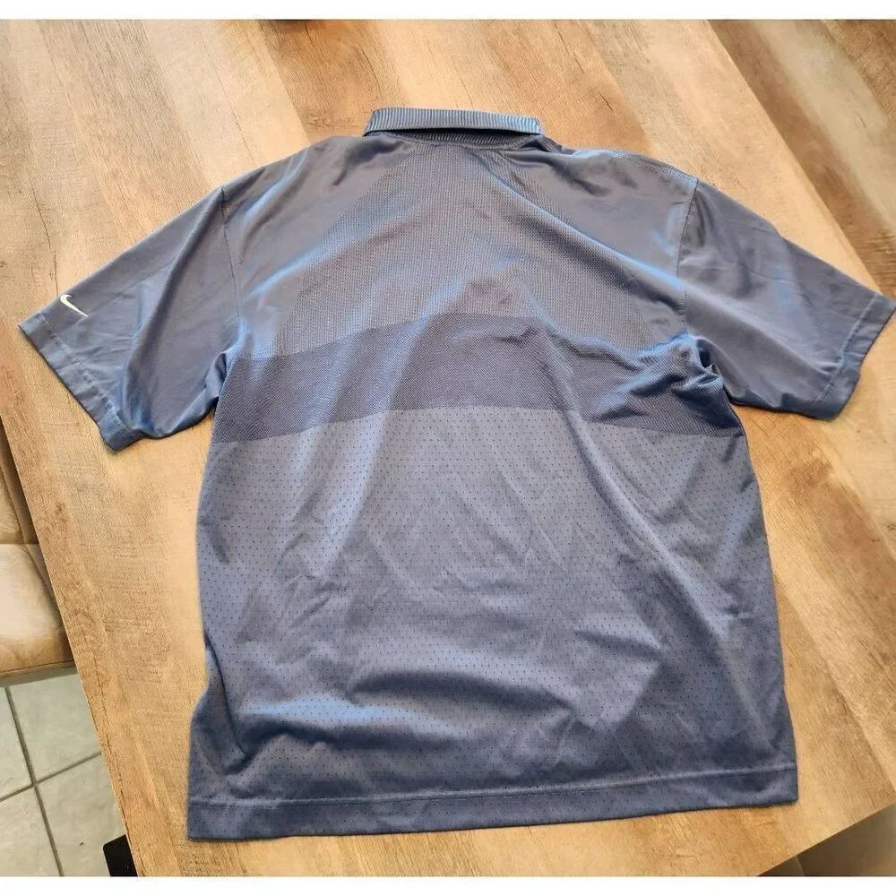 Nike Mens Large Polo shirt Rendentions Golf Logo blue breathable performance - Picture 8 of 9